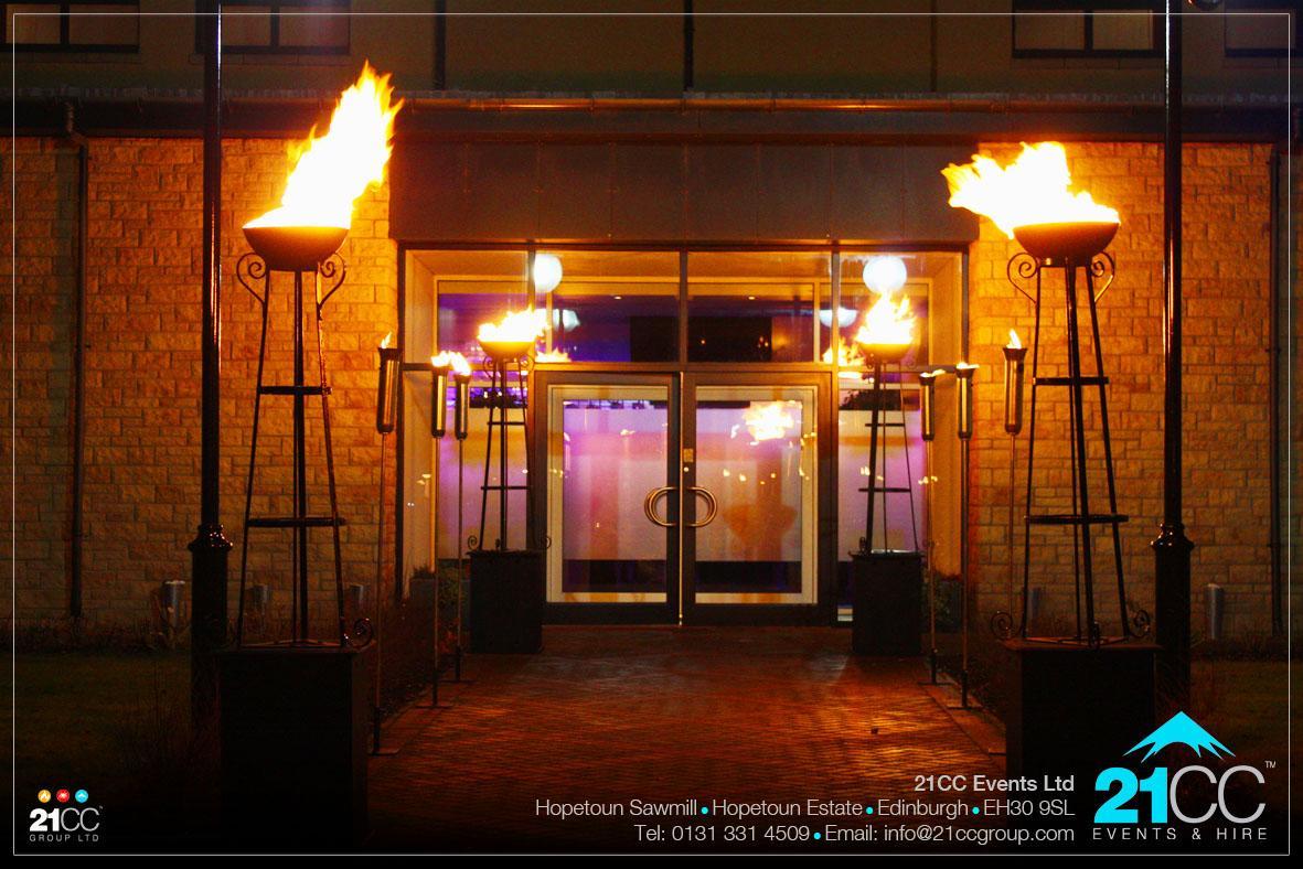 flambeaux torches for events by 21CC Events Ltd