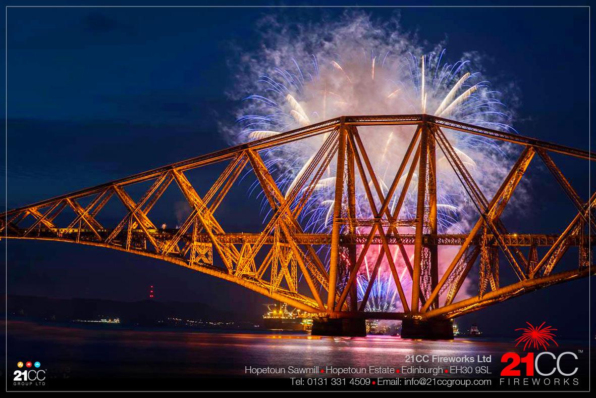 Forth Rail Bridge Fireworks Display by 21CC Fireworks Ltd