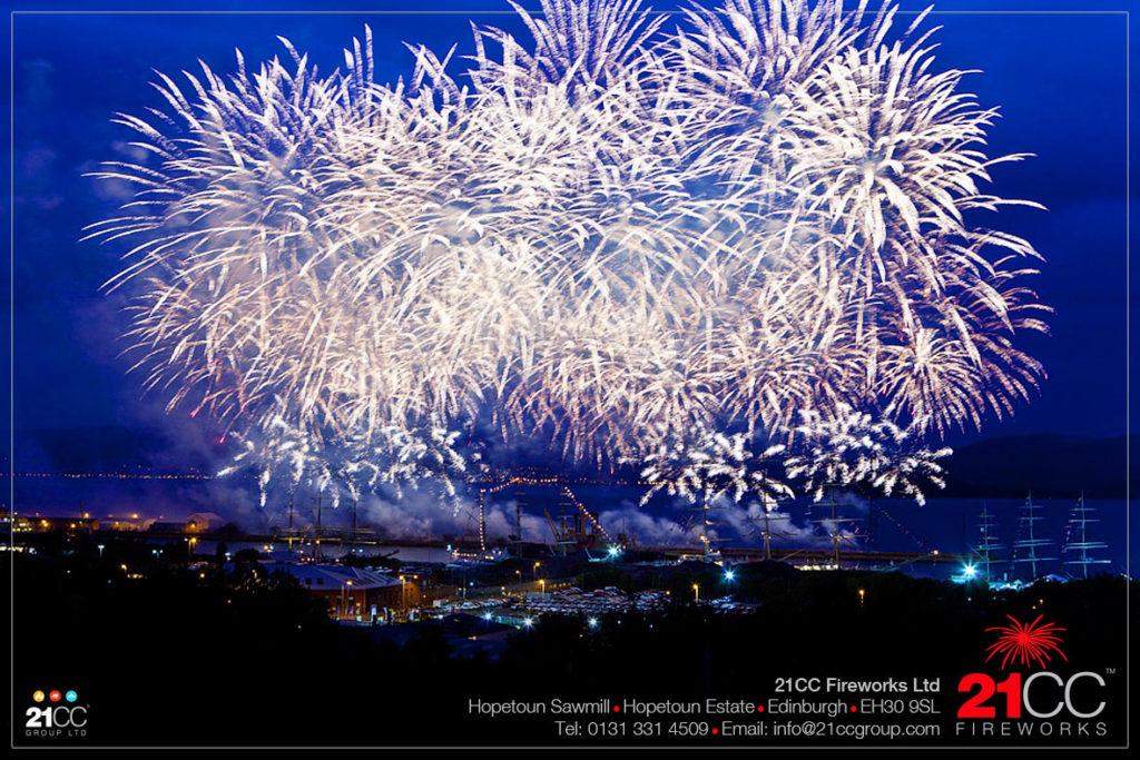 tall ships fireworks display by 21CC Fireworks Ltd