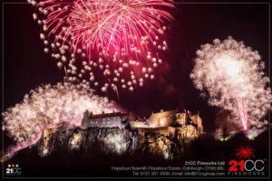 stirling castle new year fireworks by 21CC fireworks ltd