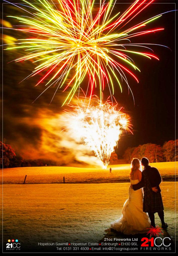 wedding fireworks display by 21CC Fireworks