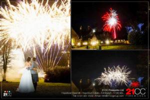wedding day fireworks by 21CC Fireworks Ltd