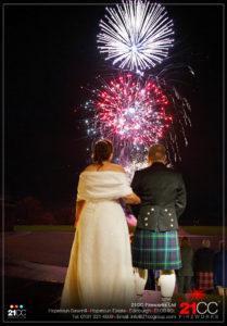 wedding fireworks scotland by 21cc fireworks