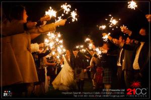 wedding sparklers by 21CC Fireworks Ltd