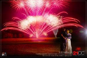 wedding fireworks glasgow by 21cc fireworks