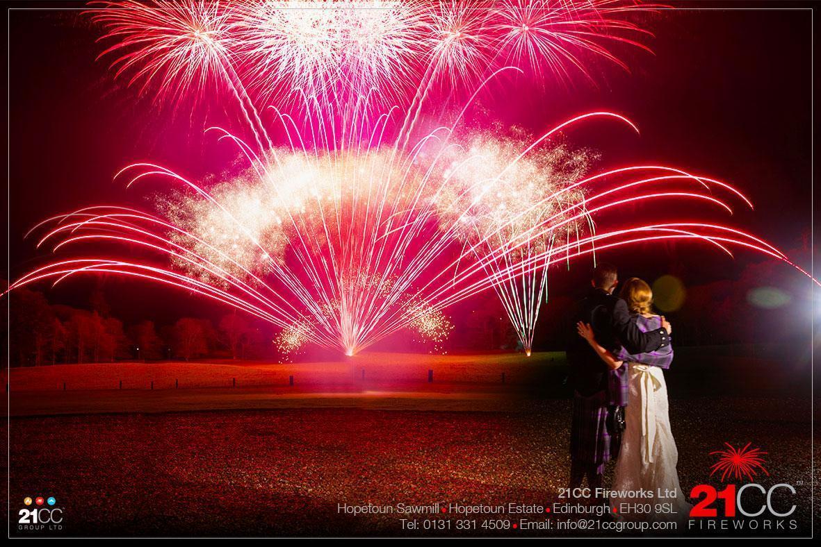 wedding fireworks glasgow by 21cc fireworks