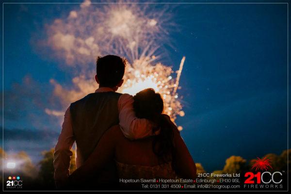 wedding fireworks Edinburgh by 21CC Fireworks ltd