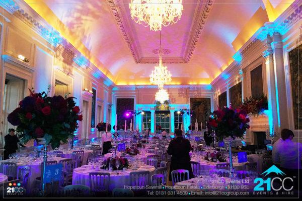 indoor event lighting by 21CC Events Ltd