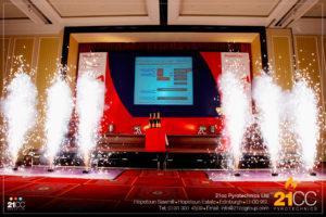 fountains for corporate events by 21CC Pyrotechnics Ltd