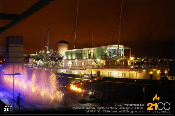 pipe band fountains for events by 21CC Pyrotechnics Ltd