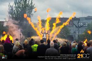 flame effects in scotland by 21CC pyrotechnics