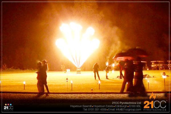 outdoor flame effects by 21CC pyrotechnics