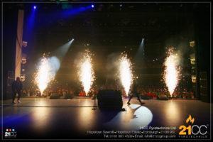 stage gerb effect scotland by 21cc pyrotechnics