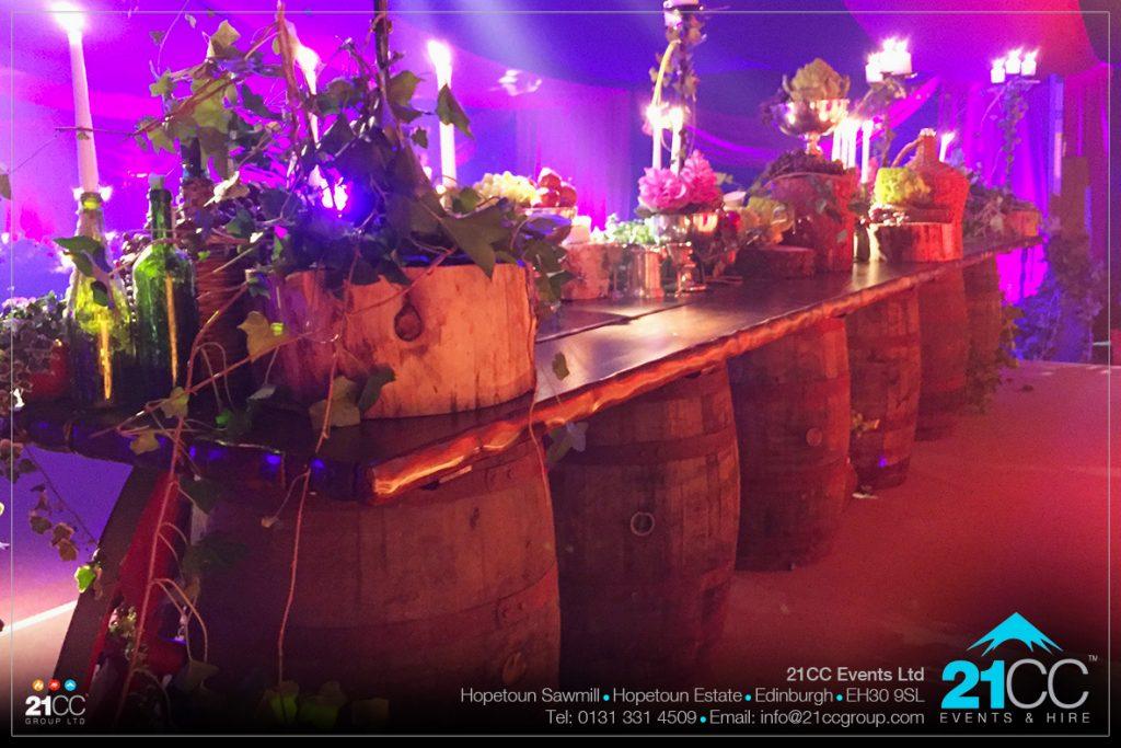 medieval table harry potter table by 21CC Events Ltd
