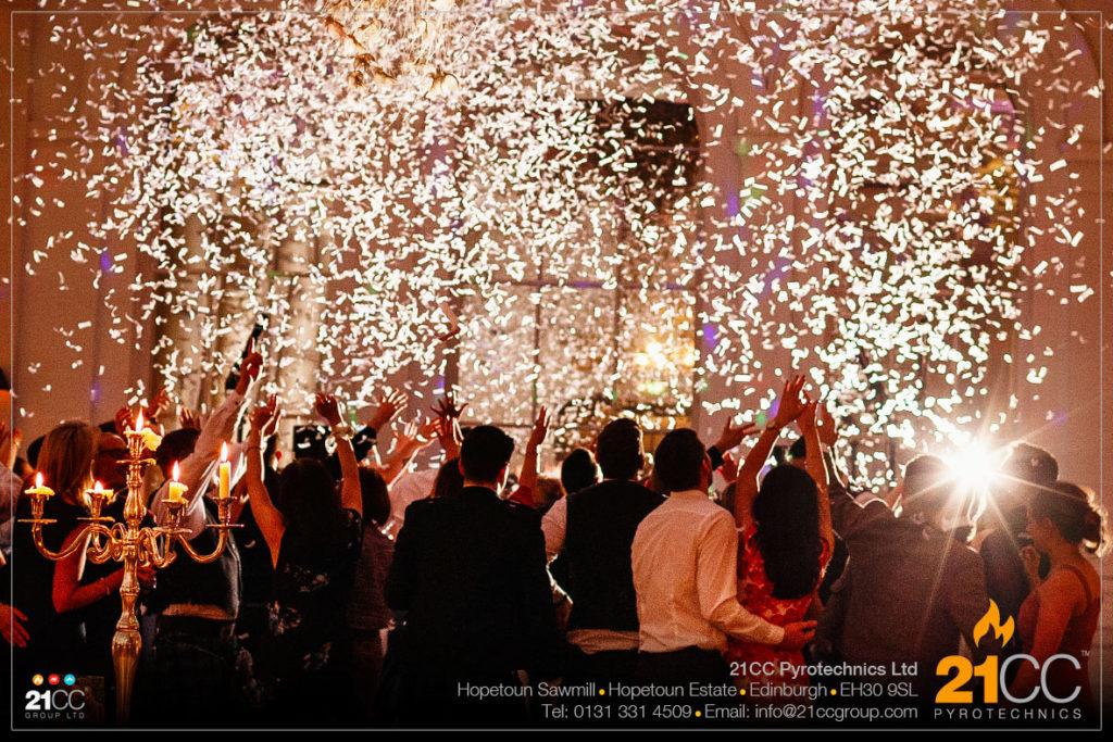 wedding confetti effects scotland by 21CC Pyrotechnics Ltd