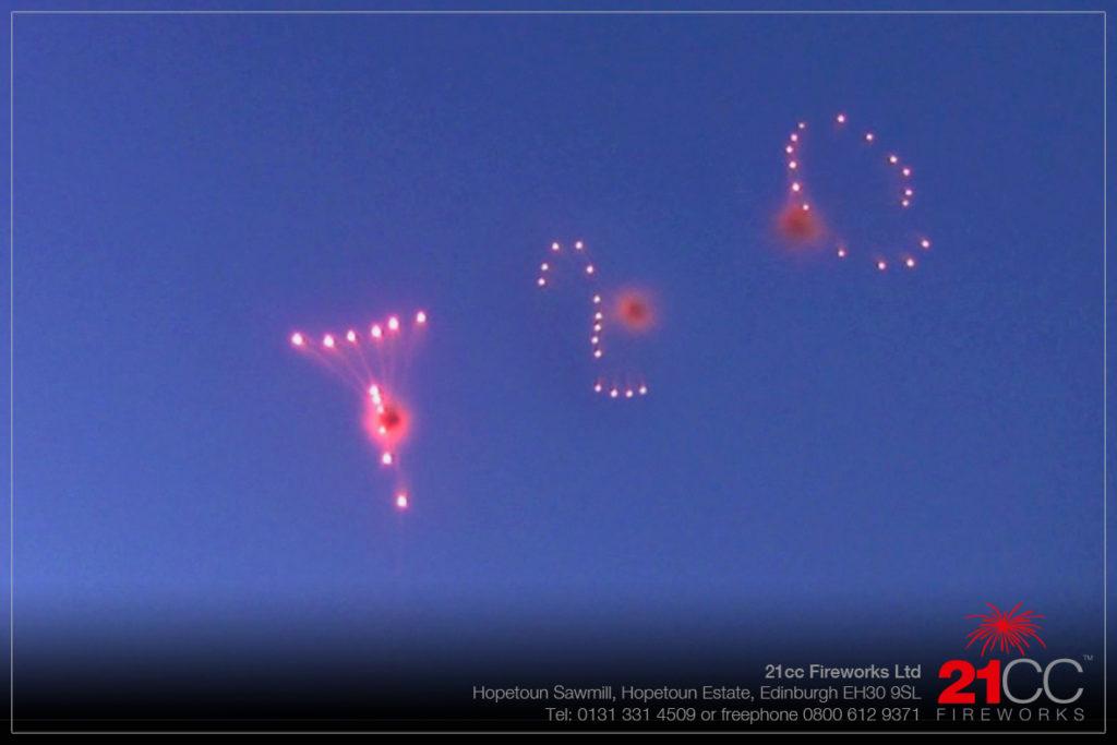 Sky writing fireworks by 21CC Fireworks Ltd